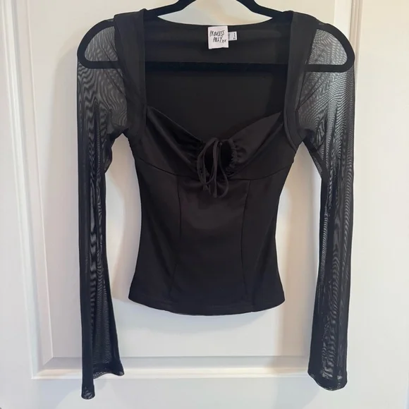 Princess Polly Chapman Long Sleeve Top in black - Picture 8 of 9